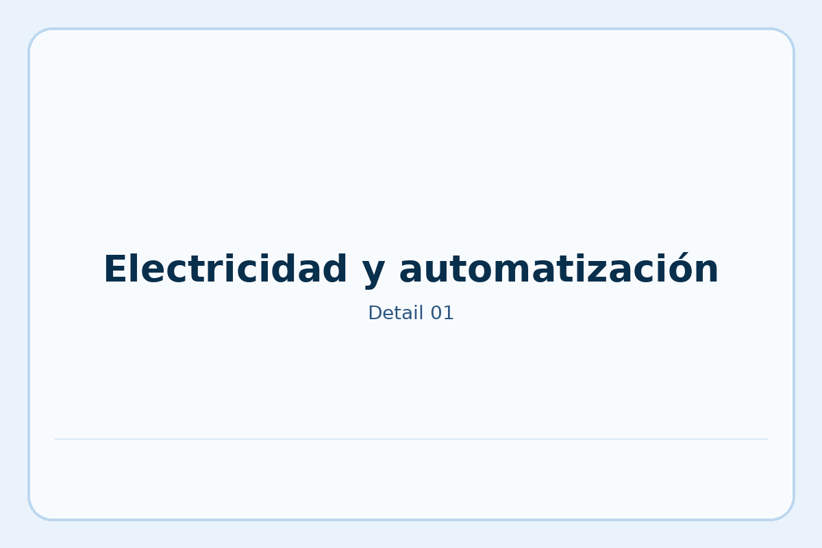 Electricidad y automatización