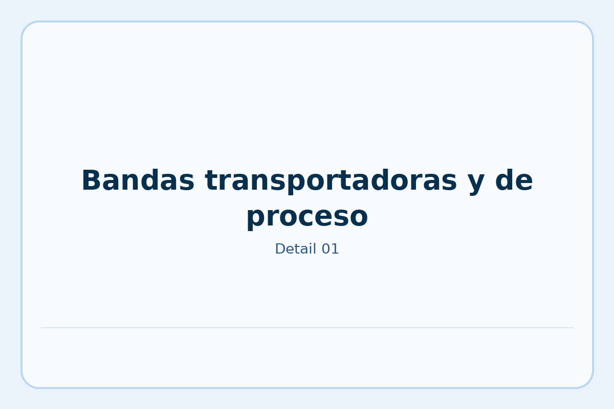 Bandas transportadoras y de proceso