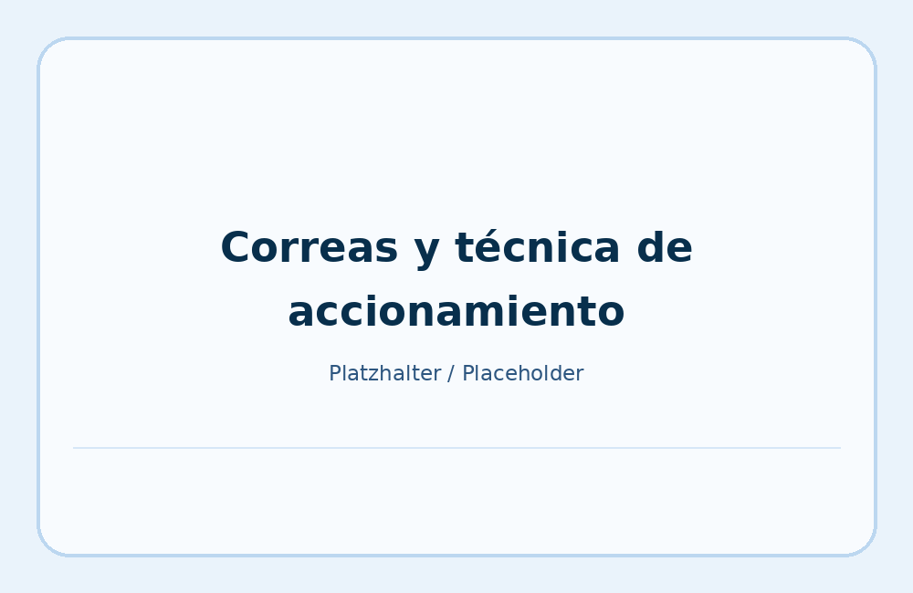 Correas y técnica de accionamiento para instalaciones de producción