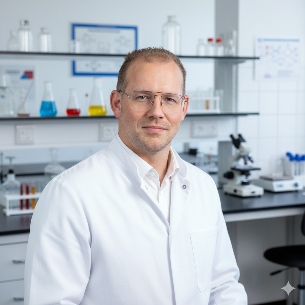 Andreas Tobey im Labor