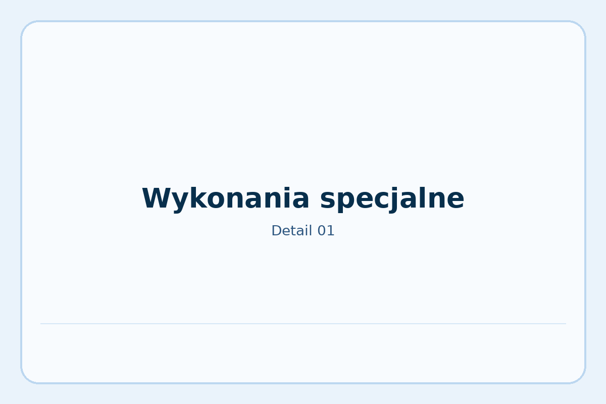 Wykonania specjalne