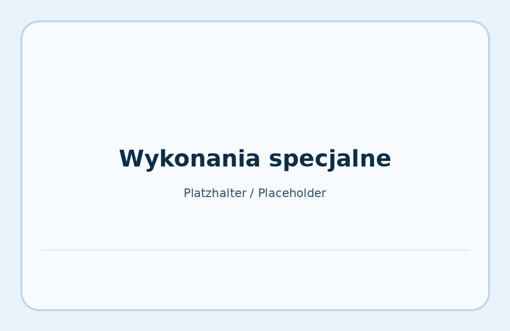 Wykonania specjalne i indywidualne komponenty maszyn